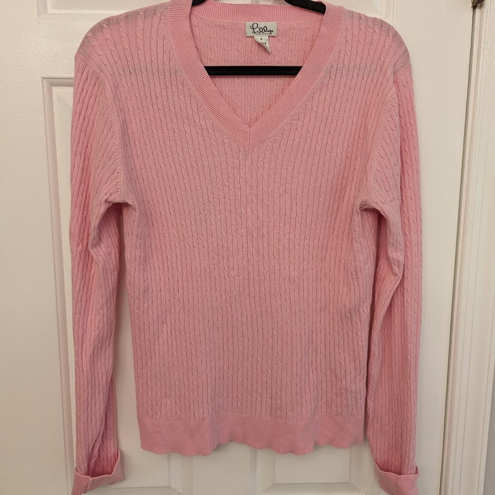 Lilly Pulitzer Pink V Neck Sweater